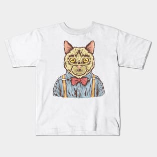 Cute Cat in Fashion Kids T-Shirt